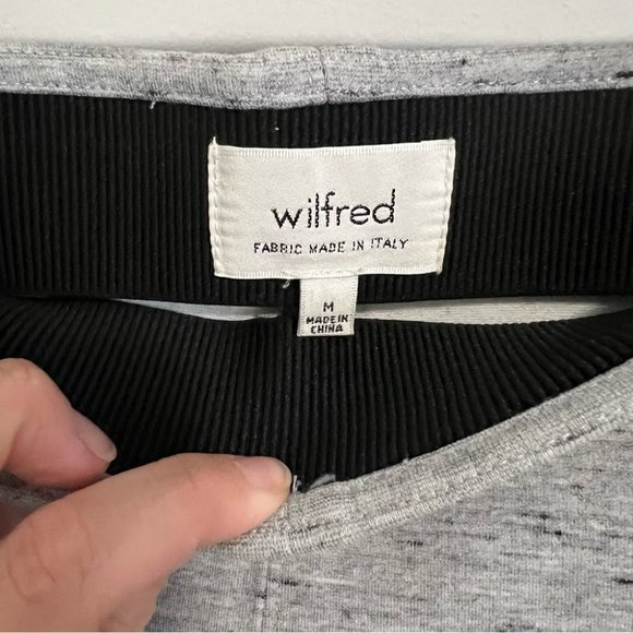 Aritzia Wilfred Lis Skirt High Rise Pull On Pencil Skirt Heathered Gray - Picture 10 of 12